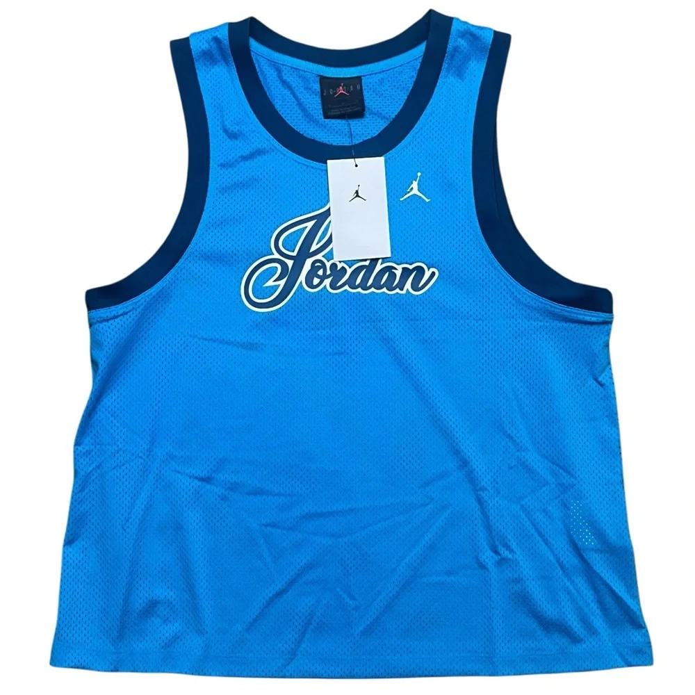 Nike Air Jordan Jumpman Jersey Women's Medium Tank Top Laser Blue NWT DZ3369-446